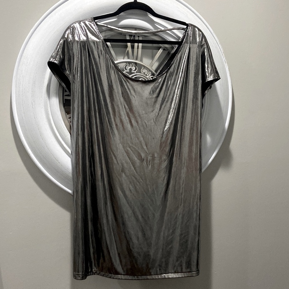 American Apparel Club Dress. Silky Dark silver Fabric.